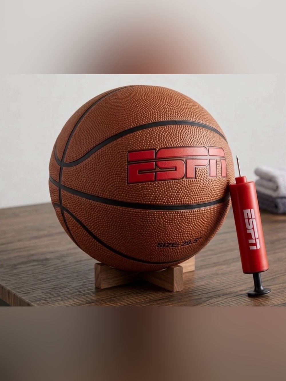 ESPN official size 29.5" basketball with a pump included NIB